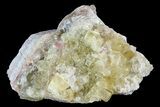 Yellow Cubic Fluorite Crystal Cluster - Morocco #84242-1